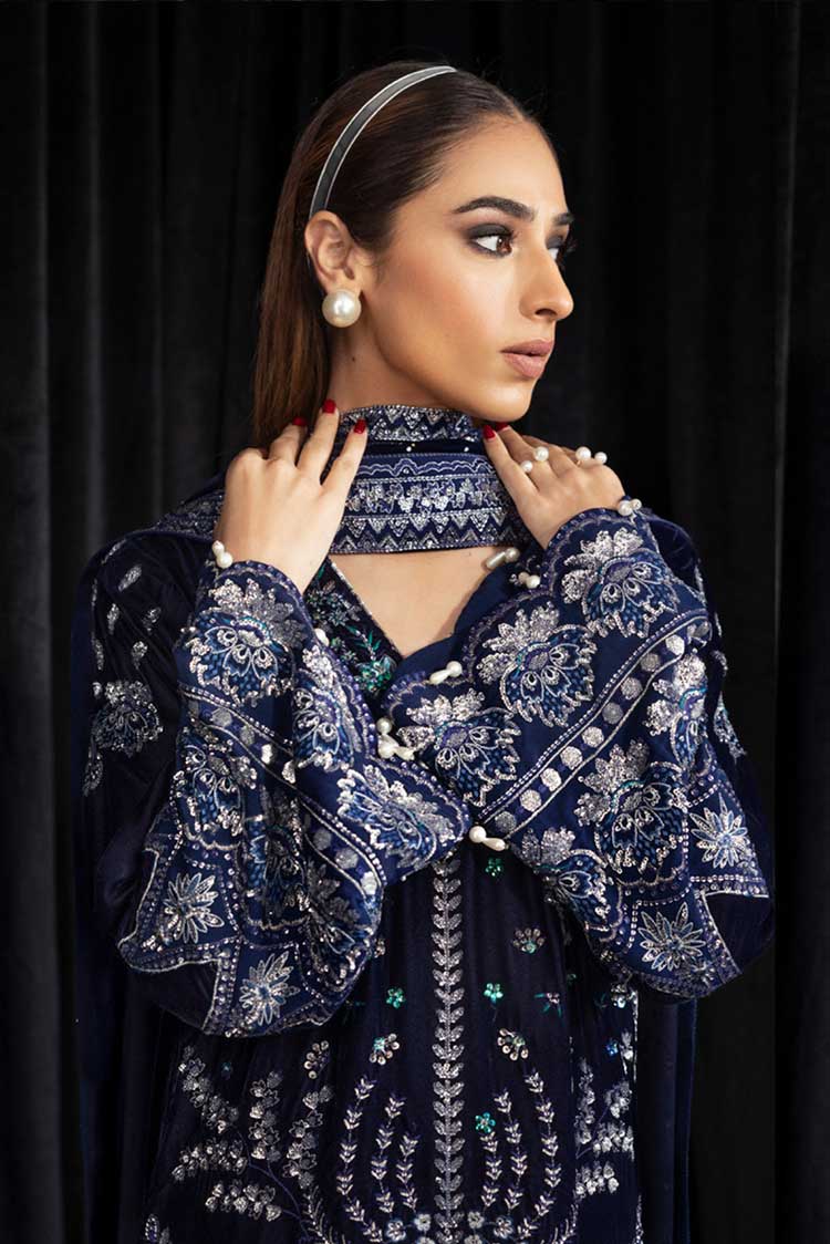 Picture of Nureh - NS 105 Maya Exclusive Embroidered & Embellished Velvet Collection - Available at Raja Sahib