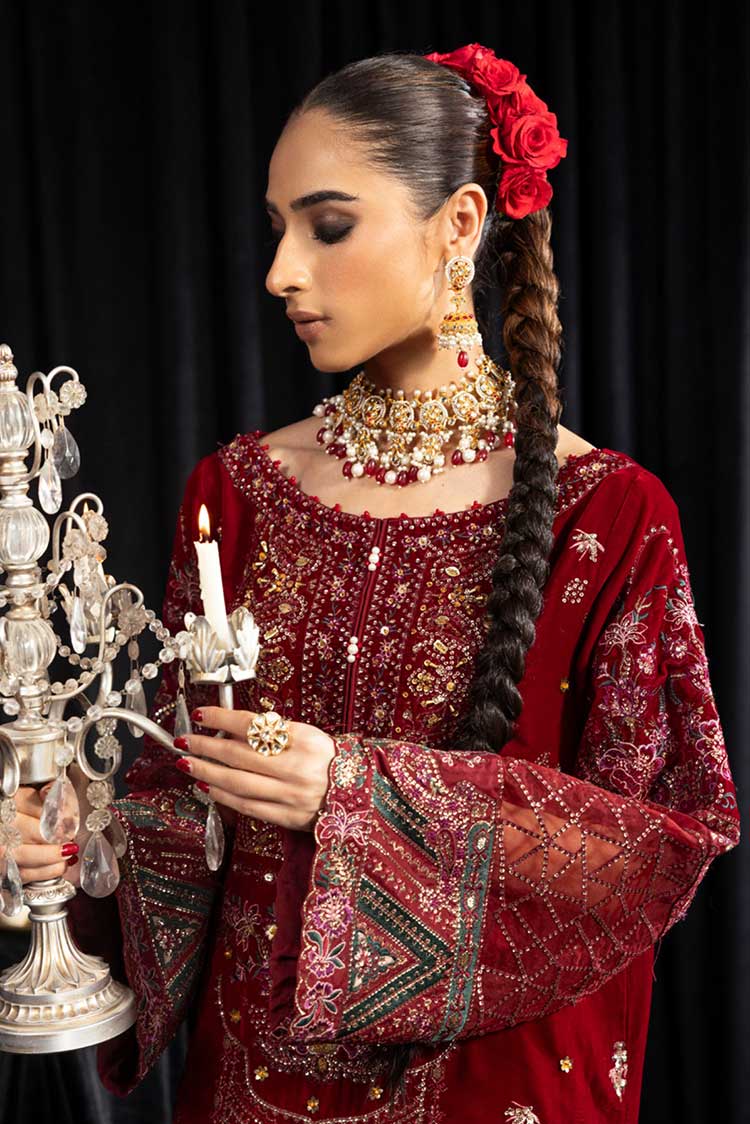 Picture of Nureh - NS 106 Maya Exclusive Embroidered & Embellished Velvet Collection - Available at Raja Sahib