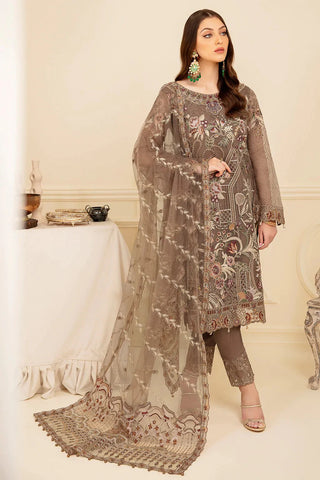 M 710 Minhal Embroidered Chiffon Collection Vol 7