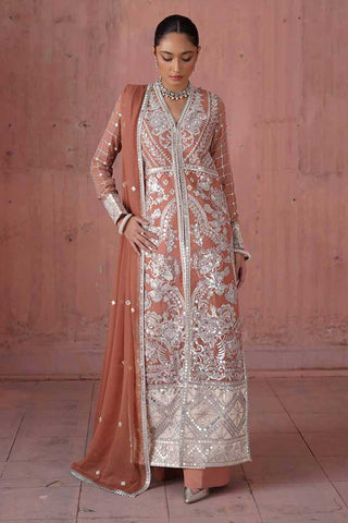 QFG 0018 The Peach Tree Naqsh Embroidered Chiffon Wedding Collection