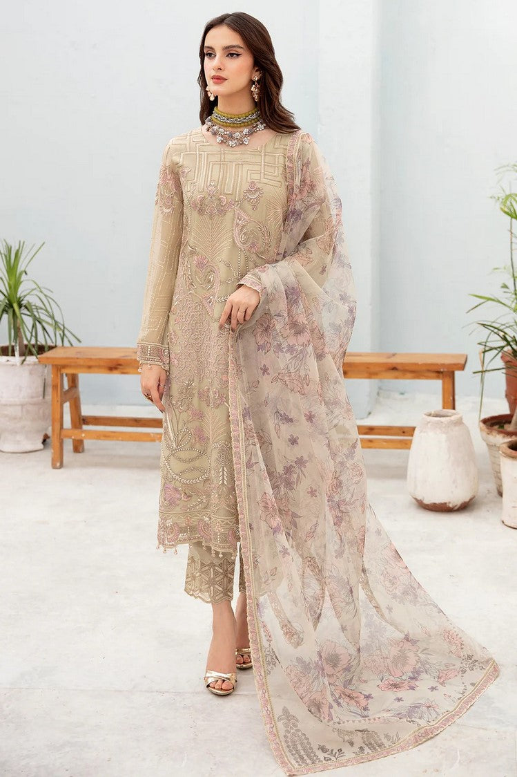 Picture of Ramsha - A 701 Chevron Chiffon Collection Vol 7 - Available at Raja Sahib