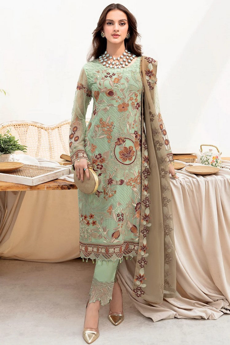 Picture of Ramsha - A 710 Chevron Chiffon Collection Vol 7 - Available at Raja Sahib