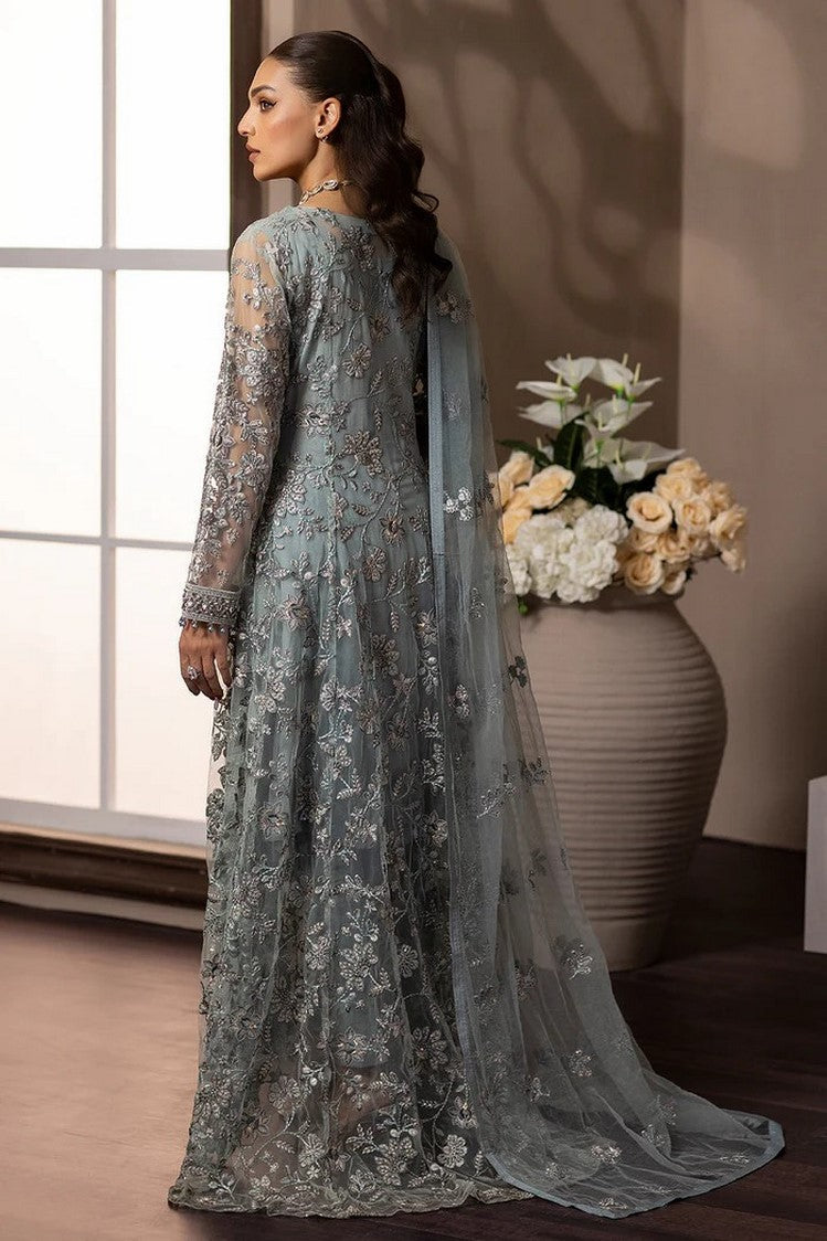 Picture of Flossie - AV 105 Winter Mint Avalanche Luxury Chiffon Collection - Available at Raja Sahib