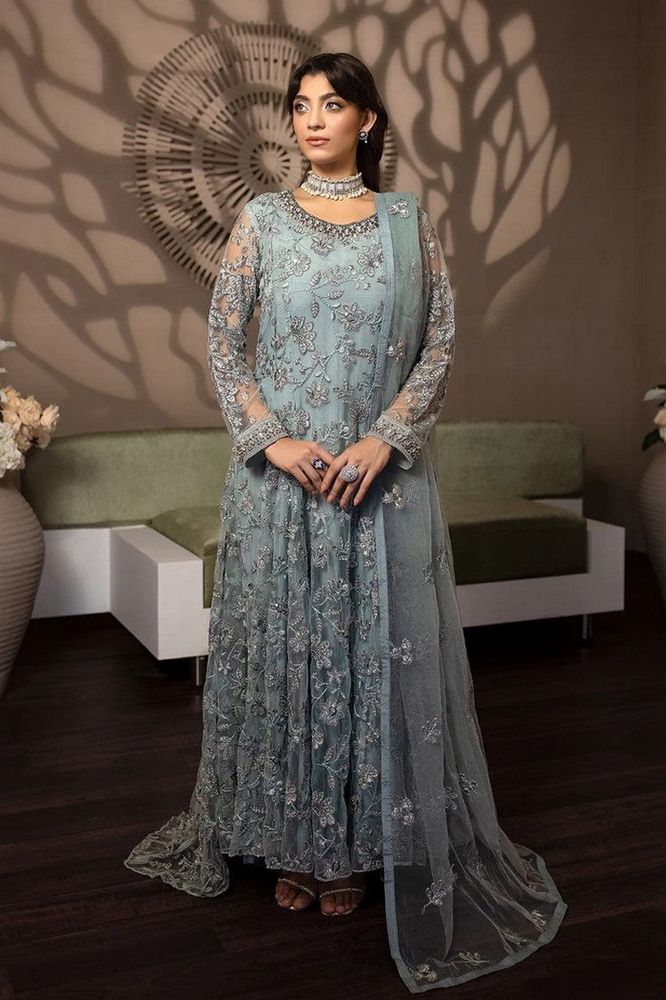 Picture of Flossie - AV 105 Winter Mint Avalanche Luxury Chiffon Collection - Available at Raja Sahib