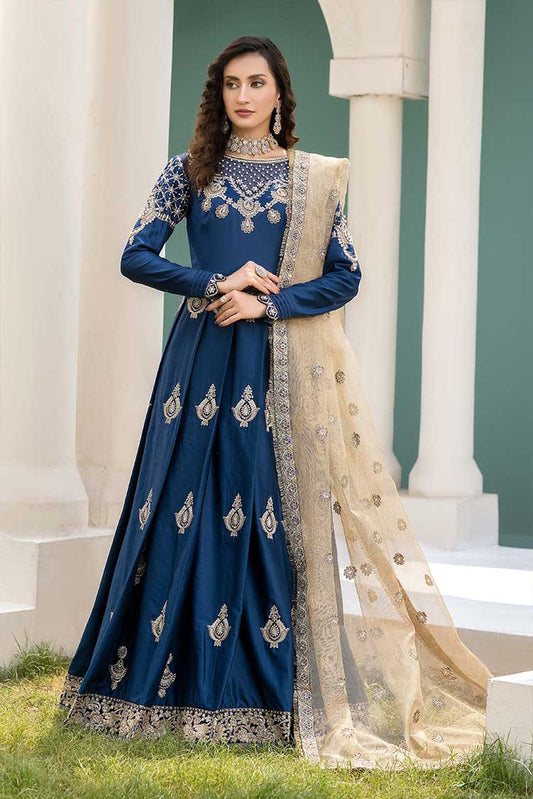 Picture of Meem - D 03 Blue Prism Luxury Cotton Sateen Handwork Collection - Available at Raja Sahib