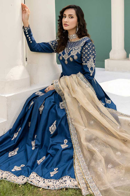 Picture of Meem - D 03 Blue Prism Luxury Cotton Sateen Handwork Collection - Available at Raja Sahib