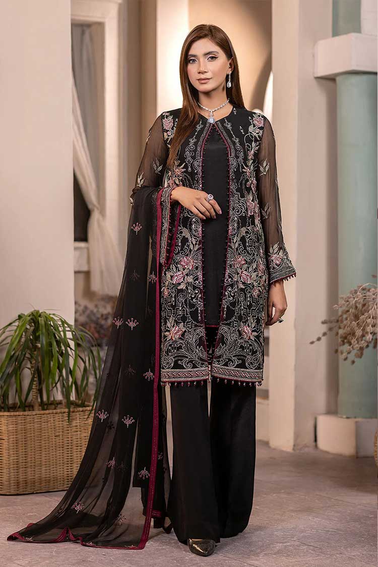 Picture of Flossie - 1405 Layla Haya Embroidered Chiffon Collection - Available at Raja Sahib