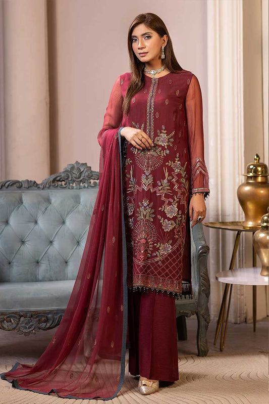 Picture of Flossie - 1409 Warda Haya Embroidered Chiffon Collection - Available at Raja Sahib