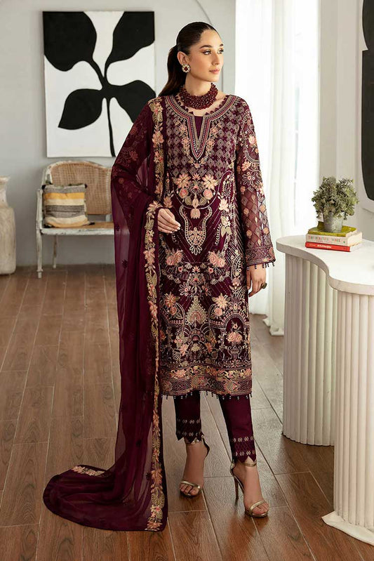 Picture of Ramsha - D 1104 Rangoon Chiffon Collection Vol 11 - Available at Raja Sahib