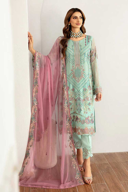 Picture of Ramsha - D 1107 Rangoon Chiffon Collection Vol 11 - Available at Raja Sahib