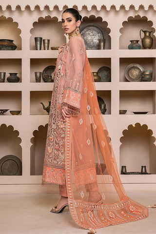 Janique - D 001 Delight Pink Luxury Embroidered Collection