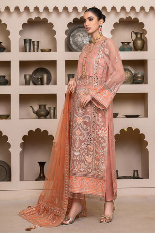 Janique - D 001 Delight Pink Luxury Embroidered Collection