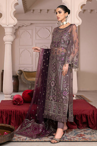 Janique - D 004 Orchid Vine Luxury Embroidered Collection