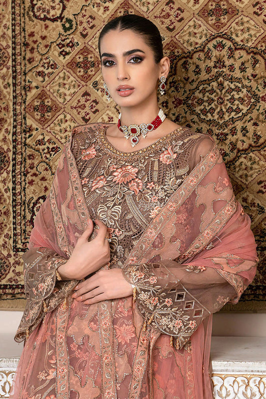 Picture of Janique - D 005 Apricot Blossom Luxury Embroidered Collection - Available at Raja Sahib