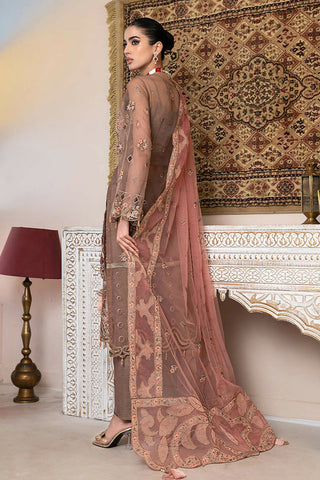 Janique - D 005 Apricot Blossom Luxury Embroidered Collection