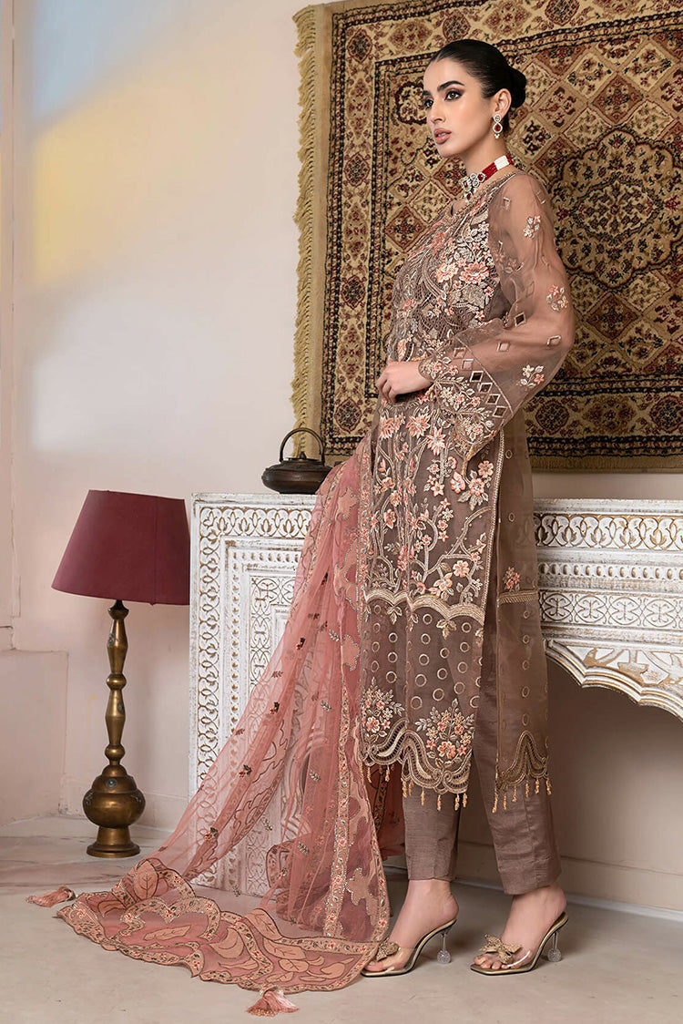 Picture of Janique - D 005 Apricot Blossom Luxury Embroidered Collection - Available at Raja Sahib