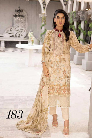 Design 183 Maira Embroidered Karandi Collection