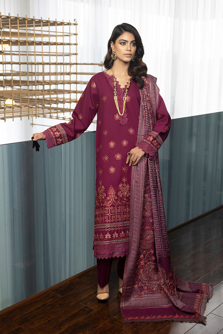 Picture of Humdum - Zimal Embroidered Wool Jacquard Collection - ZM-05 - Available at Raja Sahib