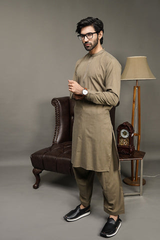 Picture of Black Pearl-Burly Wood Kameez Shalwar - C12OL - Available at Raja Sahib