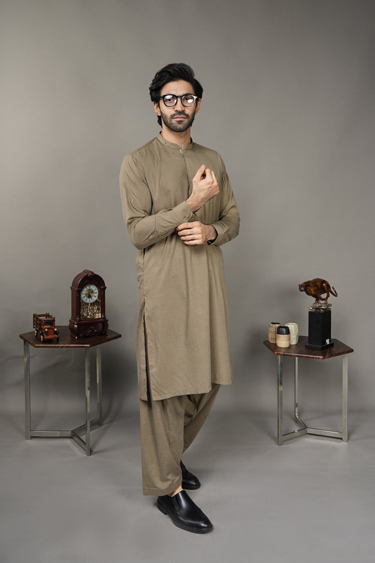 Picture of Black Pearl-Burly Wood Kameez Shalwar - C15OL - Available at Raja Sahib