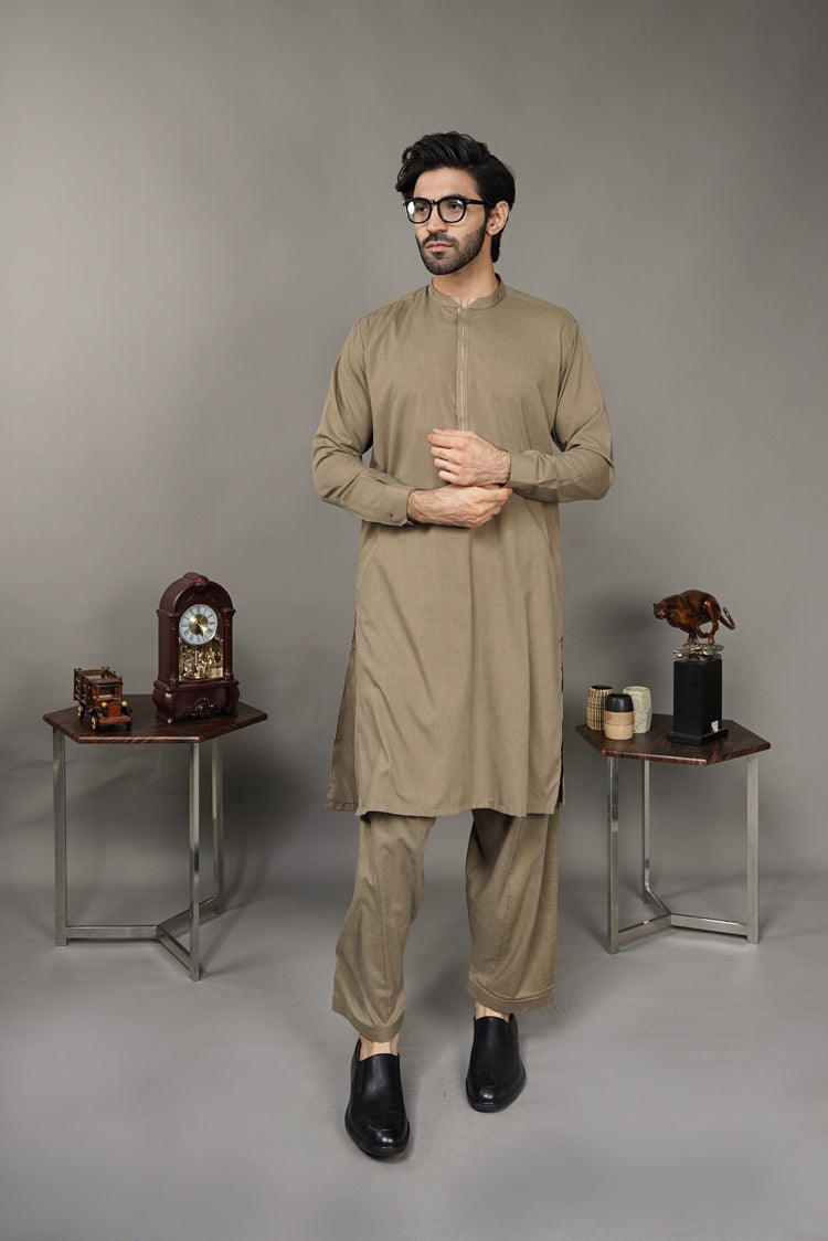 Picture of Black Pearl-Burly Wood Kameez Shalwar - C15OL - Available at Raja Sahib