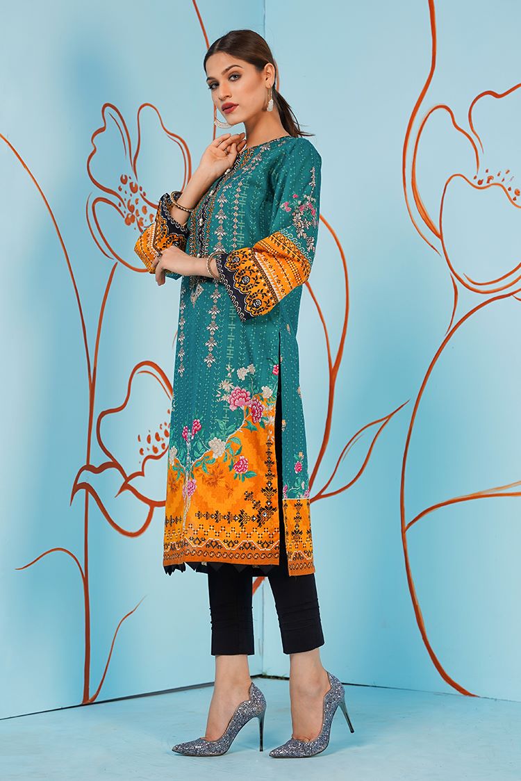 Picture of Ellena - 1-PC Stitched Jacquard Kurti - Available at Raja Sahib