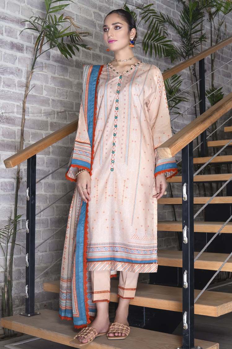 Picture of Ellena - Ella EY-L3-6-09 Summer Treat Lawn 3-PC Suit - Available at Raja Sahib