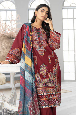 Ellena - 3-PC Stitched Cambric Cotton Suit