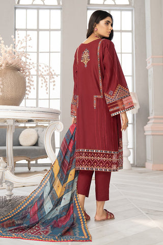 Ellena - 3-PC Stitched Cambric Cotton Suit