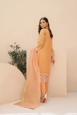 Ellena - 3-PC Stitched Zari Net Suit