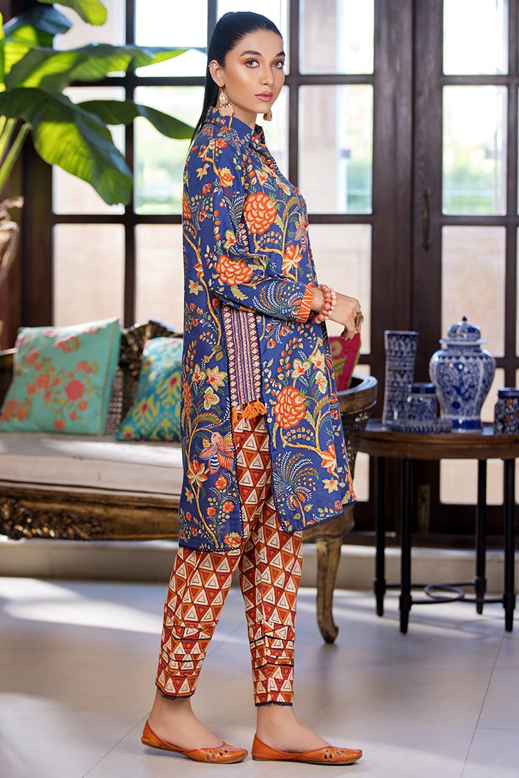 Picture of Ellena - Printed Slub Khaddar 2-PC Suit - Available at Raja Sahib