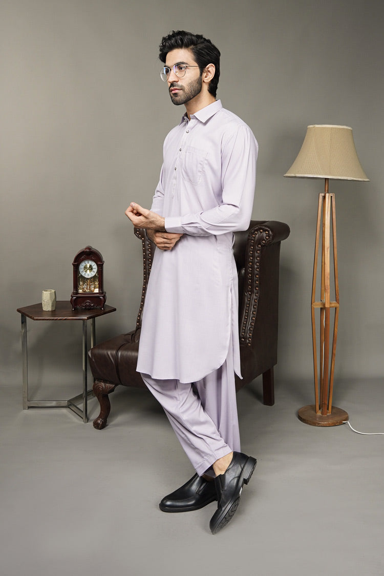 Picture of Black Pearl-Sea Shell Kameez Shalwar - 625LPL - Available at Raja Sahib