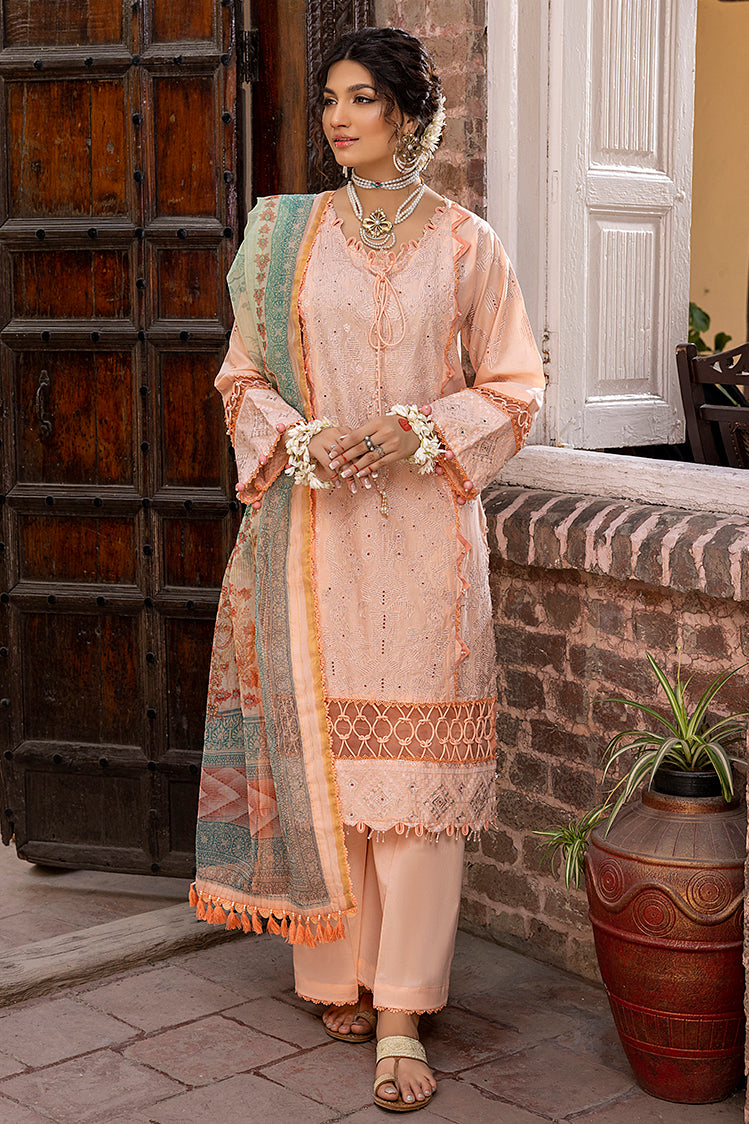 Picture of Ellena - Shabnam EY-4-05 Tehzeeb Chikankari Eid Festive Lawn Collection - Available at Raja Sahib