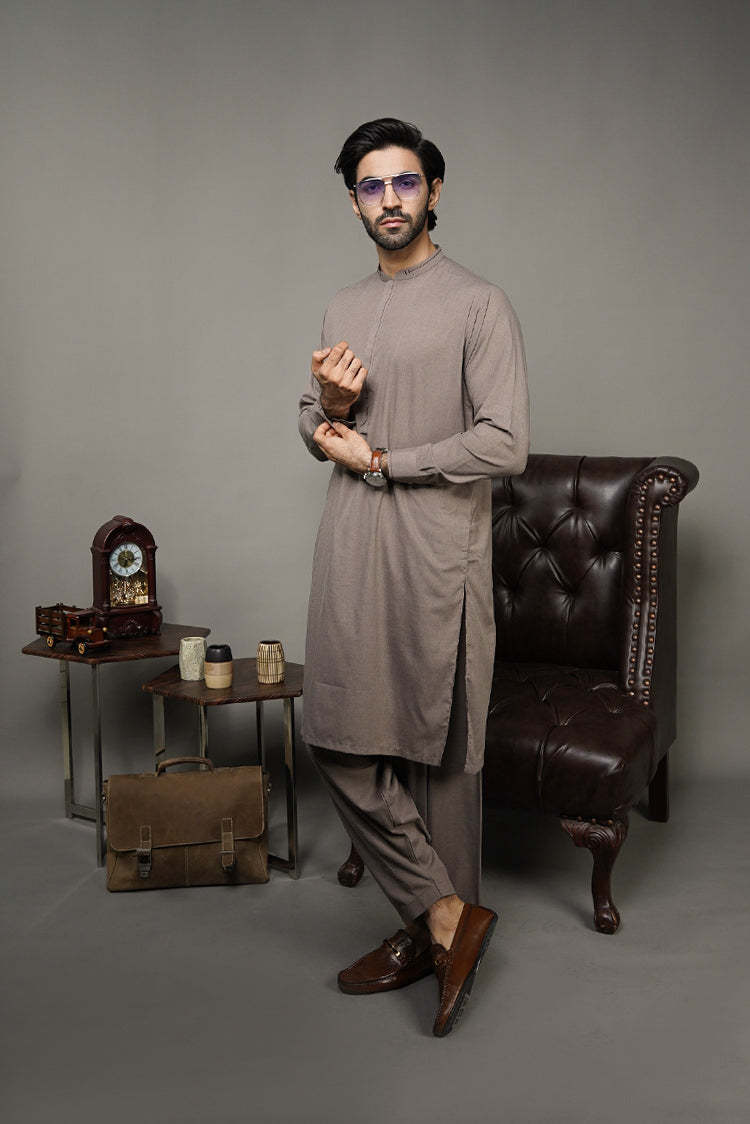 Picture of Black Pearl-Tan Kameez Shalwar - C18BR - Available at Raja Sahib