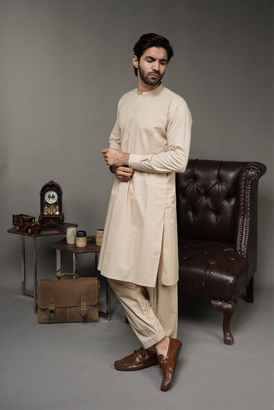 Picture of Black Pearl-Wheat Kameez Shalwar - CT54SK - Available at Raja Sahib