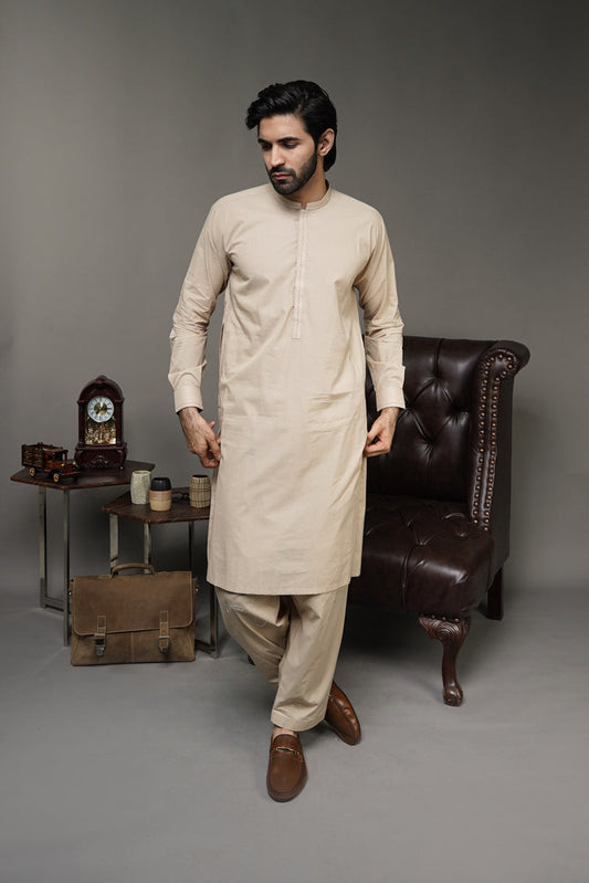 Picture of Black Pearl-Wheat Kameez Shalwar - CT54SK - Available at Raja Sahib